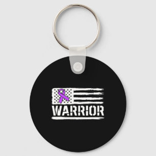 Porte-clés Epilepsy Guerrier Cadeau Purple American Drapeau L