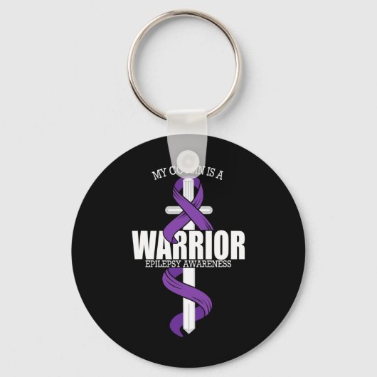Porte-clés Epilepsy Warrior Cousin Epilepsy Sensibilisation (Recto)