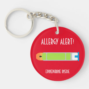 Porte-clés Epinephrine Inside Allergy Alert Enfants Personnal