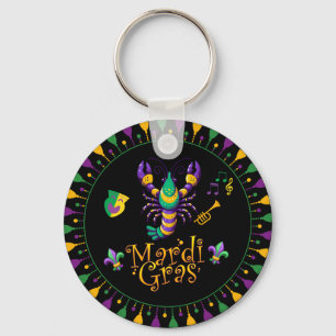 Porte-clés Épis/trompette/masque/fleur de lis Mardi Gras
