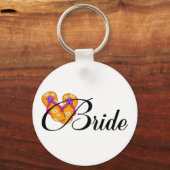 Porte-clés Épouse de rotation de la mariée orange (Recto)