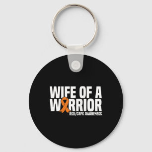 Porte-clés Épouse D'Un Guerrier Orange Ribbon Rsdcrps Sensibi