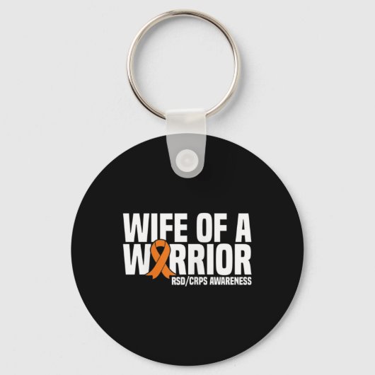 Porte-clés Épouse D'Un Guerrier Orange Ribbon Rsdcrps Sensibi (Recto)