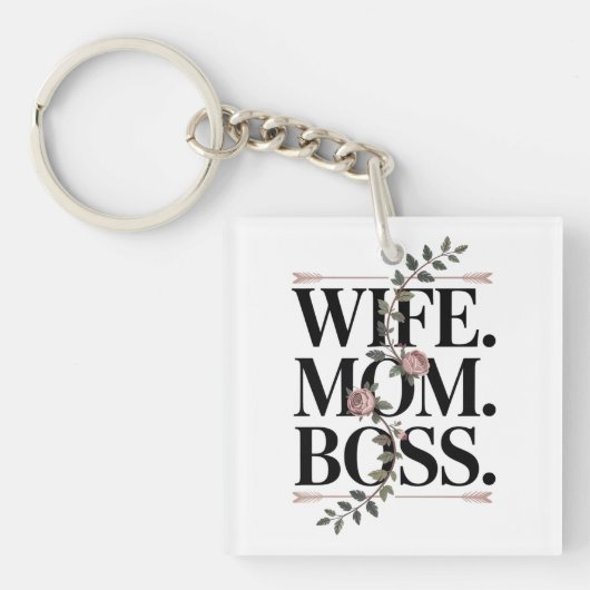 Porte-clés Épouse. Maman. Patronne. (Devant)