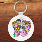 Porte-clés Épouses en rose (Recto)