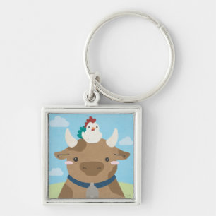 Porte-clés Épouses - Vache et poussin