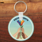 Porte-clés Equal Rights Rainbow Flower – Diversity and Unity (Recto)