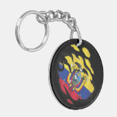Porte-clés Equateur Drapeau déchiré (Devant gauche)