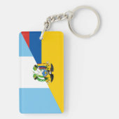 Porte-clés Equateur Guatemala - symbole du pays à demi drapea (Dos)