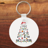 Porte-clés Équation Math Joyeux X mas Funny Enseignant Math C (Recto)