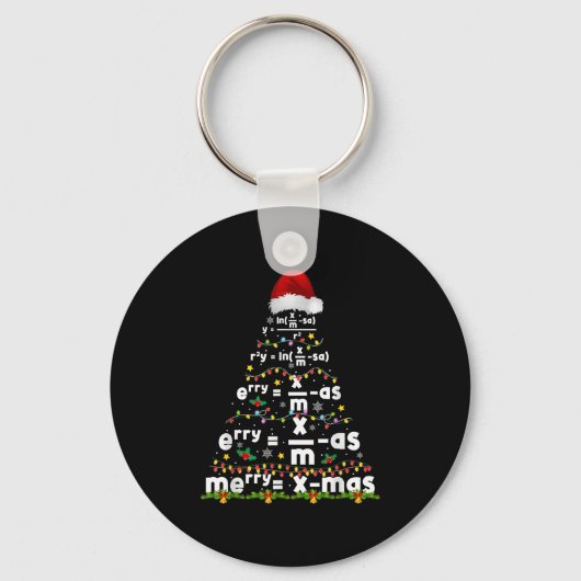 Porte-clés Équation mathématique Joyeux Noël Saison Enseignan (Recto)
