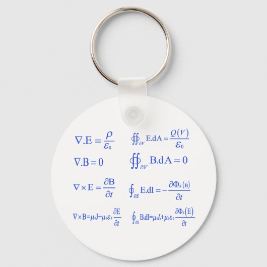 Porte-clés équation maxwell physique (Recto)