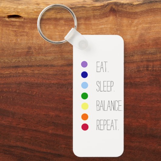 Porte-clés Equilibre de sommeil Manger Design Chakra simple (Recto)