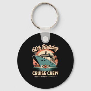 Porte-clés Équipage de croisière d'anniversaire de 60 ans Rét