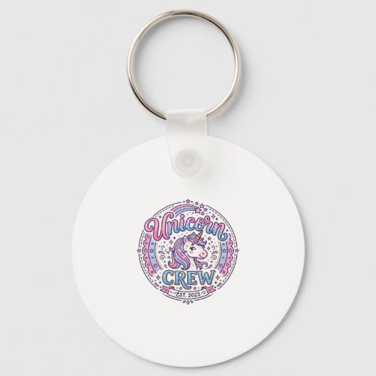 Porte-clés Équipage de licorne impression ludique à la demand (Recto)