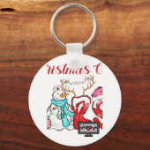 Porte-clés Équipage de Noël de l'infirmière (Recto)