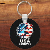 Porte-clés Équipe Basball Usa Flying Bisonrel 2024 Basball Us (Recto)