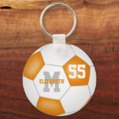 Porte-clés équipe blanche orange couleurs filles garçons spor (Recto)