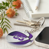 Porte-clés équipe blanche violette couleurs filles garçons ba (Devant droit)