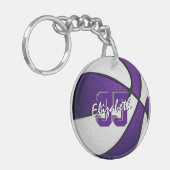 Porte-clés équipe blanche violette couleurs filles garçons ba (Devant gauche)