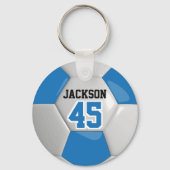 Porte-clés Équipe Bleue et Blanche ⚽ balle (Recto)