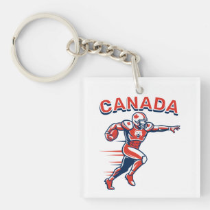 Porte-clés Équipe Canada Football Dynamique Athlète Patriotiq