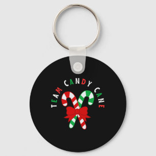 Porte-clés Équipe Canne en Bonbon Noël Famille assortie Canne