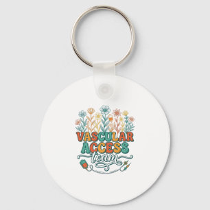 Porte-clés Équipe d'accès vasculaire Floral Conception de che