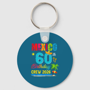 Porte-clés Équipe d'anniversaire des 60 ans à Cancun au Mexiq