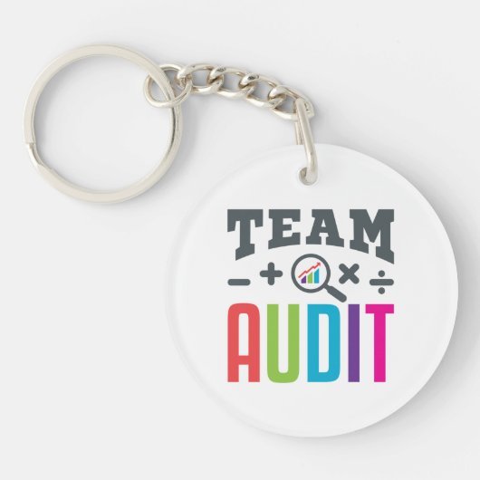 Porte-clés Équipe d'audit Auditeur Groupe d'audit Comptable (Devant)