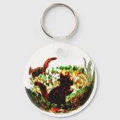 Porte-clés Equipe d'automne Art animal (Recto)