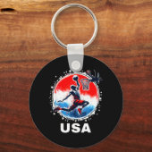 Porte-clés Équipe de baseball Bison volant Basball Usa Team (Recto)