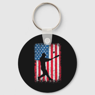 Porte-clés Équipe de baseball Drapeau Américain Hommes Garçon
