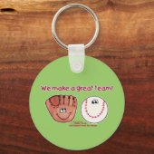 Porte-clés Équipe de baseball et de baseball (Recto)