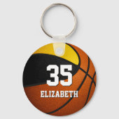 Porte-clés équipe de basket-ball en or noir cadeaux (Verso)