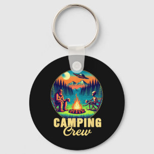 Porte-clés Équipe de camping campeur buvant équipe drôle Bigf