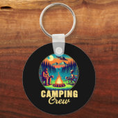 Porte-clés Équipe de camping campeur buvant équipe drôle Bigf (Recto)