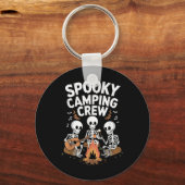 Porte-clés Équipe de camping drôle et effrayant Halloween squ (Recto)