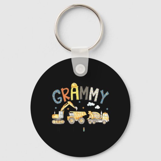 Porte-clés Équipe de construction Grammy Excavatrice Garçon d (Recto)