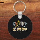 Porte-clés Équipe de construction Grammy Excavatrice Garçon d (Recto)