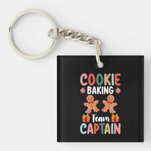 Porte-clés Équipe de cuisson des cookies Capitaine Famille No (Devant)