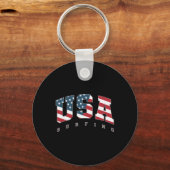 Porte-clés Équipe de drapeau Usa Surf Support Athlète Surfant (Recto)
