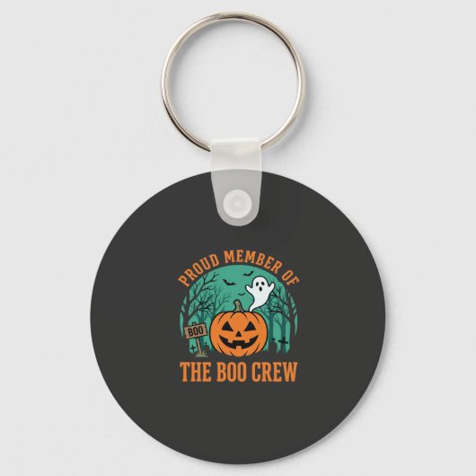 Porte-clés Équipe de fantômes de design de citrouille Hallowe (Recto)