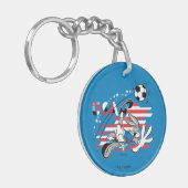 Porte-clés Équipe de foot USA Graphique de BUGS BUNNY™ (Devant gauche)
