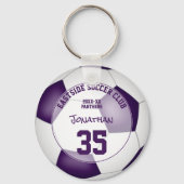 Porte-clés équipe de football blanc violet couleurs enfants c (Recto)