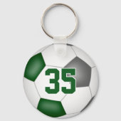 Porte-clés équipe de football gris vert filles garçons cadeau (Verso)