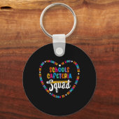 Porte-clés Équipe de la cafétéria de l'école Byck à l'école h (Recto)