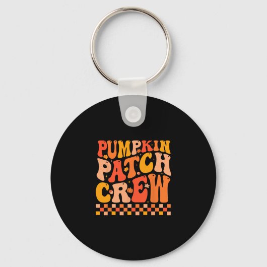 Porte-clés Équipe de la groovy Pumpkin Patch ambiance d'autom (Recto)