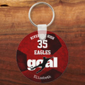 Porte-clés équipe de l'école maroon rouge blanc esprit filles (Recto)