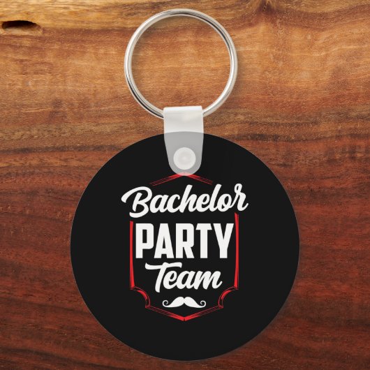 Porte-clés Équipe de marié pour enterrement de vie de garçon (Recto)
